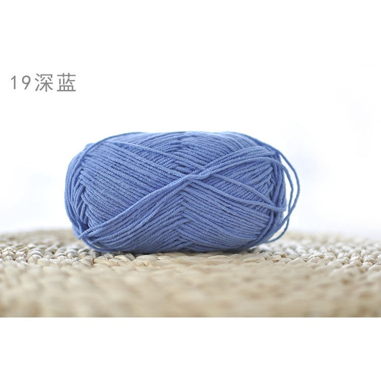 4ply Milk Cotton Yarn (01 - 35) / Meng Wawa Yarn/ Crochet Yarn/ Knitting Yarn/ Benang Kait Milk Cotton 雪妃尔萌娃娃4股牛奶线棉纱线
