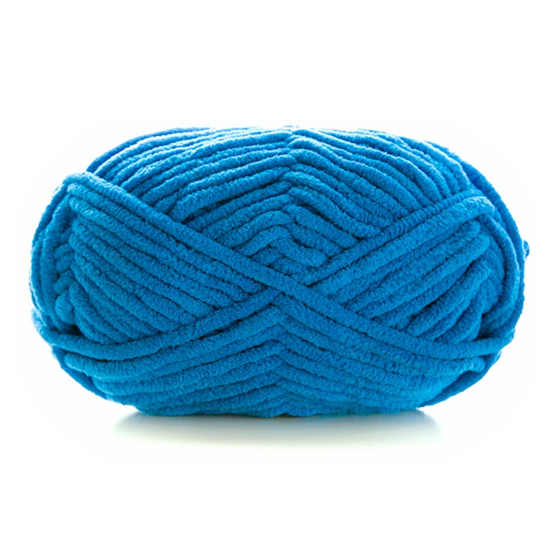 Polyester Crochet Yarn/ Benang Kait Lembut/ Soft Knitting Yarn/ Thin Chunky Yarn/ Ice Velvet Yarn/ 小萌仔冰条线