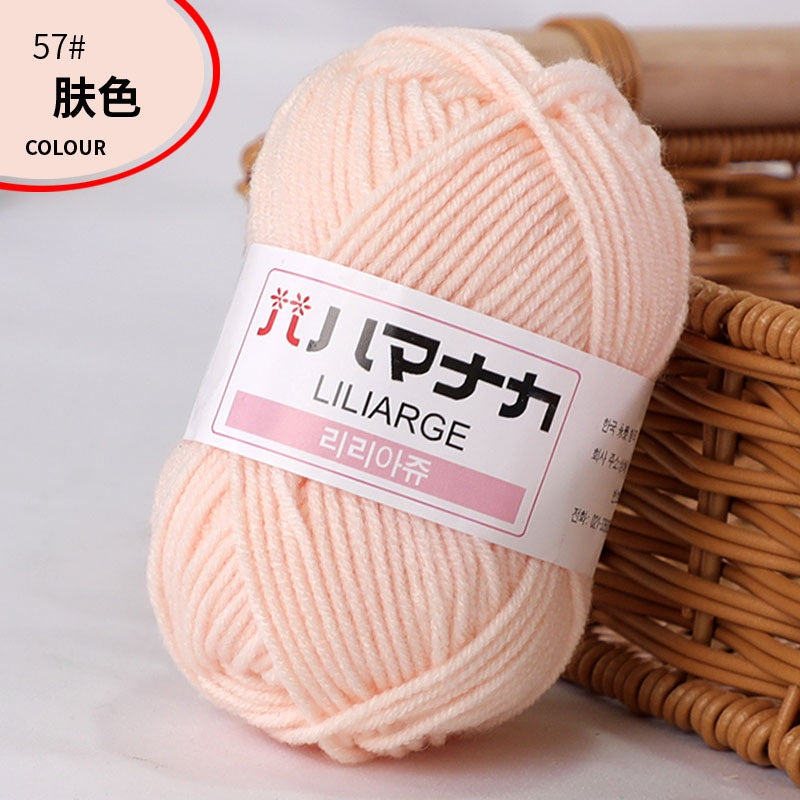 Clearance - 25g Benang Kait/ 4ply Milk Cotton (Colour 51-66) Mini Yarn Hand Knitting/Crochet Cotton Yarn for Scarf/Sweater/Hat