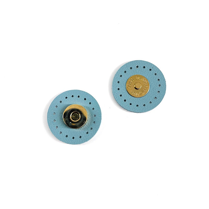 DIY Hand Sew/ sew on Magnetic Leather Snap Button Purse/Bag Accessories Multicolor round Leather Stitching Diameter 3cm