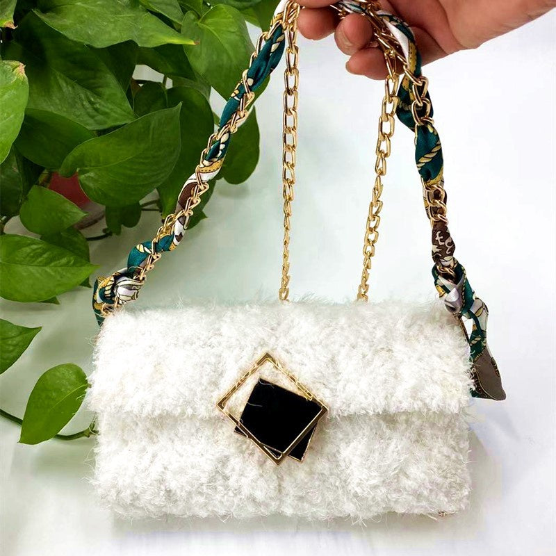 New Silk Scarf Chain DIY Woven Bag Hardware Accessories Portable Shoulder Strap