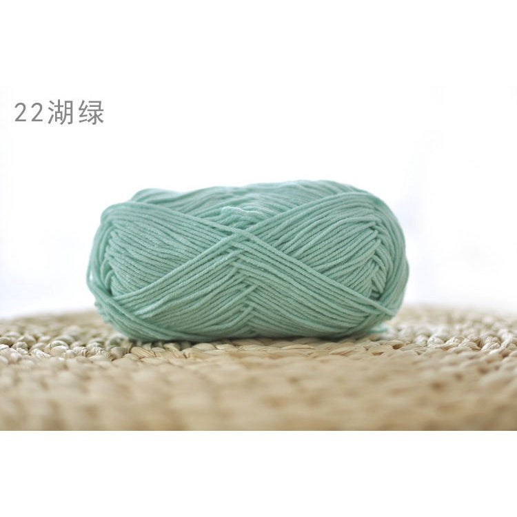 4ply Milk Cotton Yarn (01 - 35) / Meng Wawa Yarn/ Crochet Yarn/ Knitting Yarn/ Benang Kait Milk Cotton 雪妃尔萌娃娃4股牛奶线棉纱线
