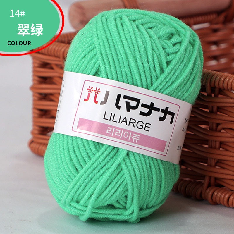 Clearance - 25g Benang Kait/ 4ply Milk Cotton (Colour 1-49) Mini Yarn Hand Knitting/Crochet Cotton Yarn for Scarf/Sweater/Hat