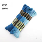 Airo 6pcs Embroidery Thread Mixed Color Pack Cross Stitch Thread Handmade DIY Embroidery Floss Benang Sulam  6色/混色刺绣线