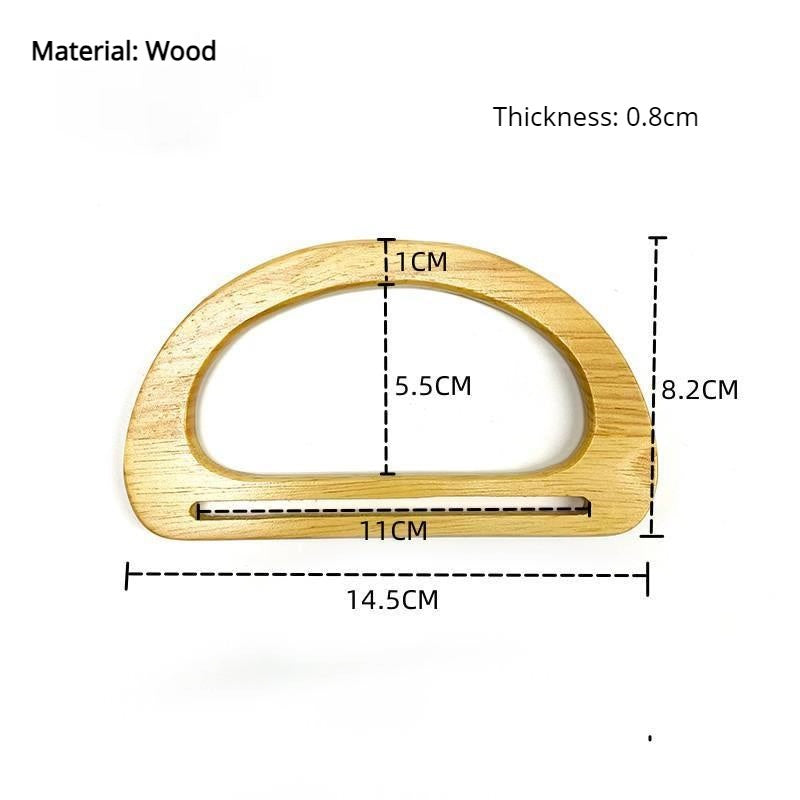 1 pair (2pcs) DIY bag accessories Wooden / Bamboo Bag Handle Wood Handle Pemegang Beg Kayu Bamboo Bag Handle