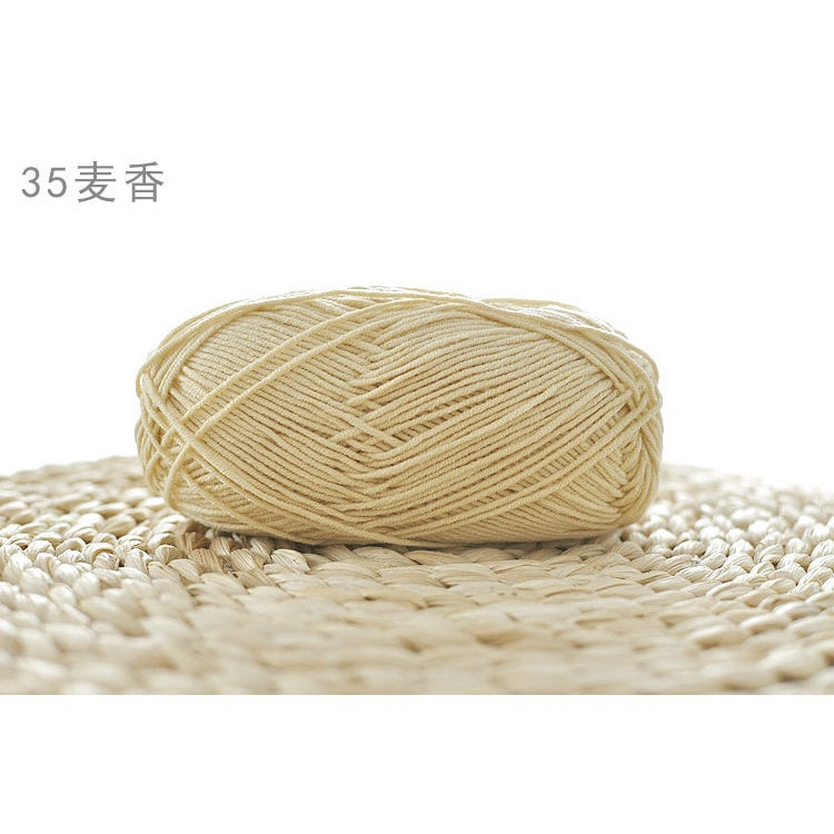 4ply Milk Cotton Yarn (01 - 35) / Meng Wawa Yarn/ Crochet Yarn/ Knitting Yarn/ Benang Kait Milk Cotton 雪妃尔萌娃娃4股牛奶线棉纱线
