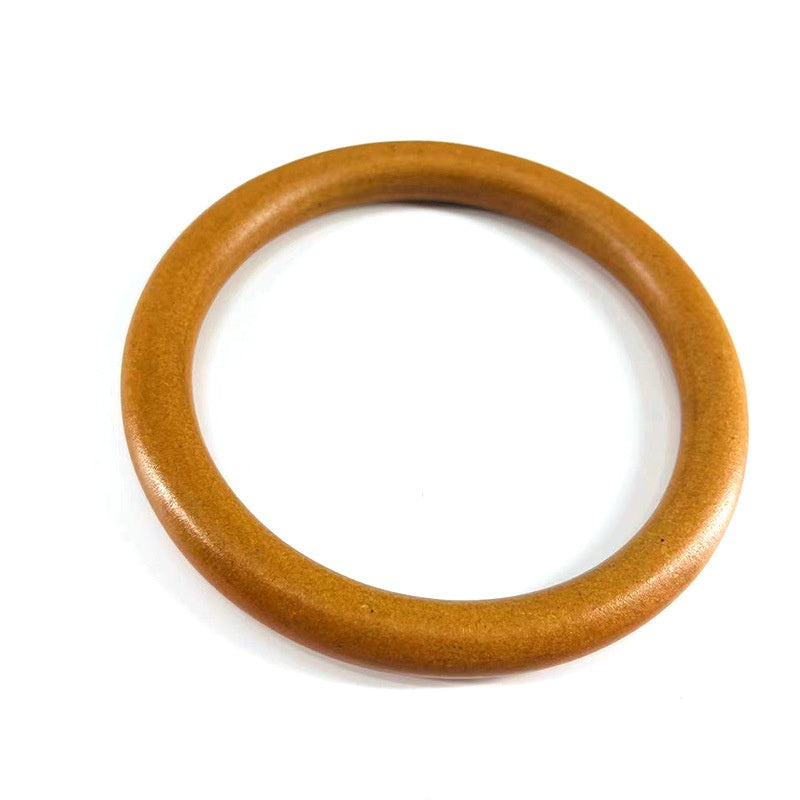 Round Wooden Handle for Handmade Handbag DIY Tote Purse Pemegang Beg Kayu O Handle
