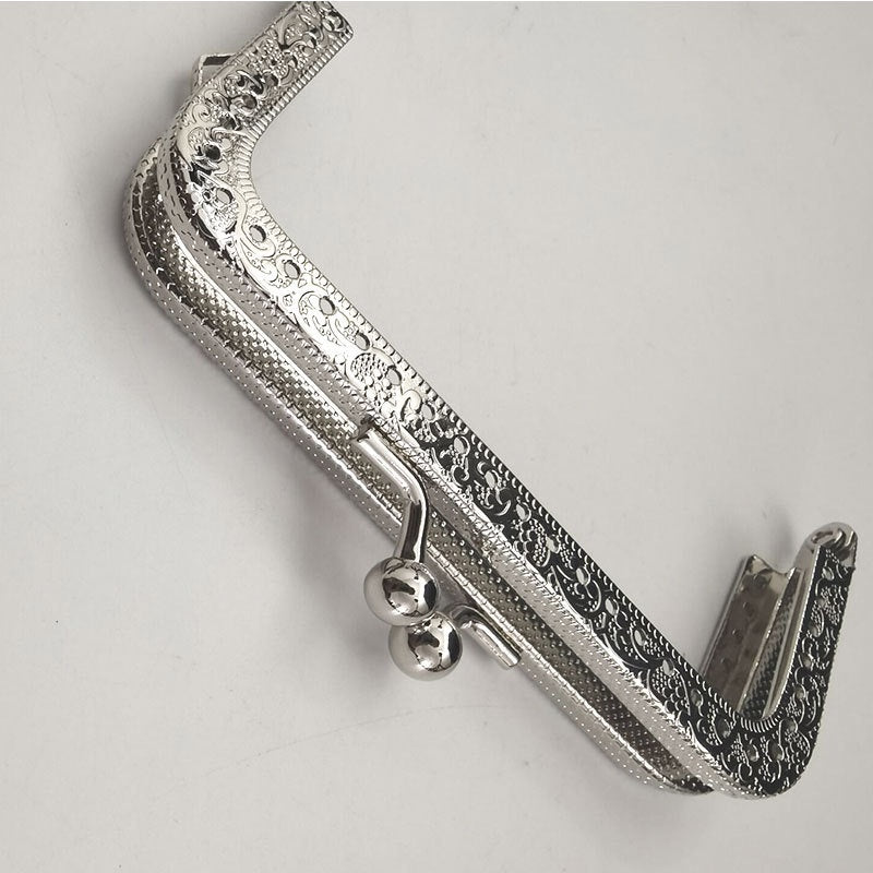Square Shape Kiss Lock Silver Colour Wallet Purse Frame DIY Crochet Purse Accessories Sewing Clasp Purse 口金钱包包包配件