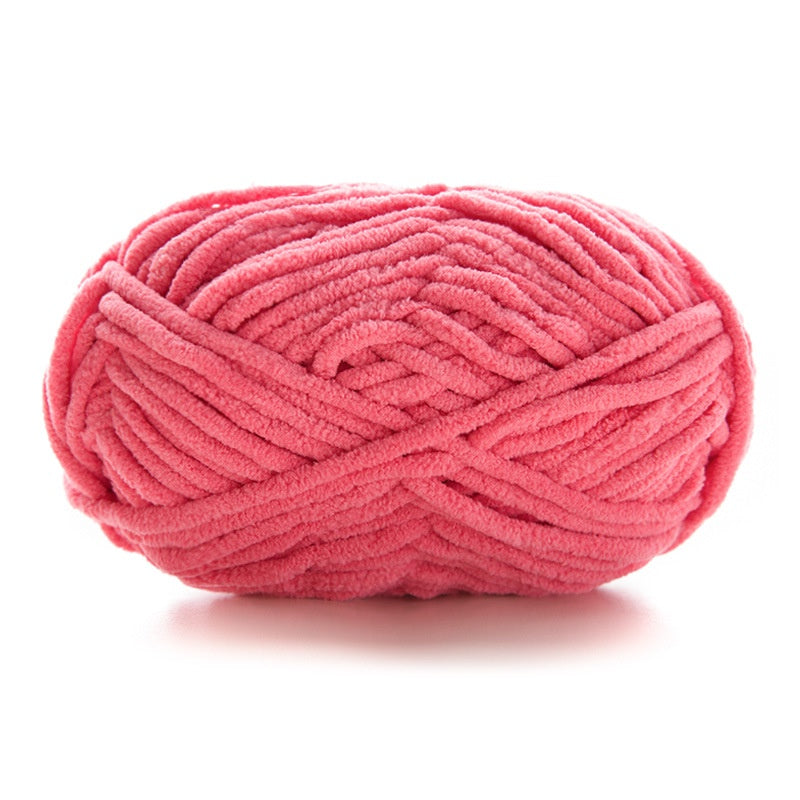Polyester Crochet Yarn/ Benang Kait Lembut/ Soft Knitting Yarn/ Thin Chunky Yarn/ Ice Velvet Yarn/ 小萌仔冰条线