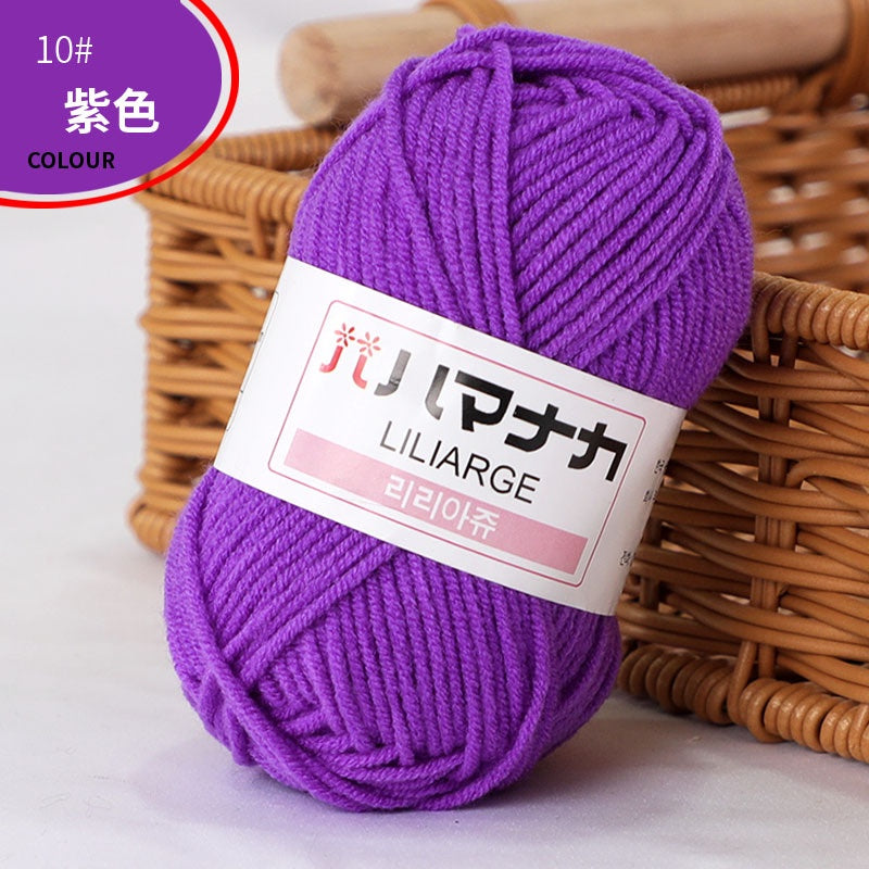 Clearance - 25g Benang Kait/ 4ply Milk Cotton (Colour 1-49) Mini Yarn Hand Knitting/Crochet Cotton Yarn for Scarf/Sweater/Hat