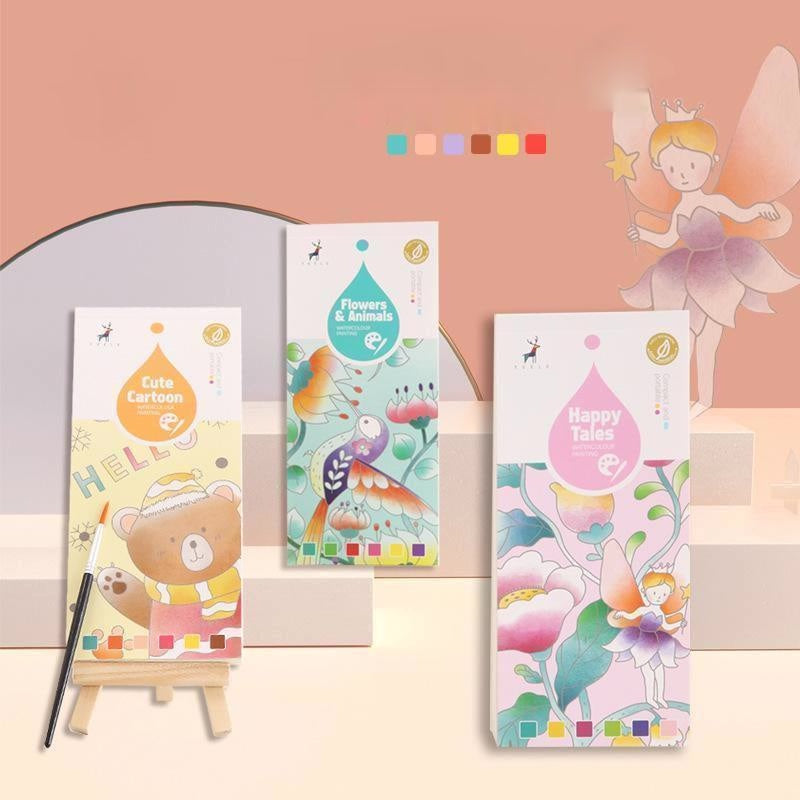 CLEARANCE - Children Coloring Note/ Watercolor Note/ Children Painting Sticky Note/Pocket Painting Note