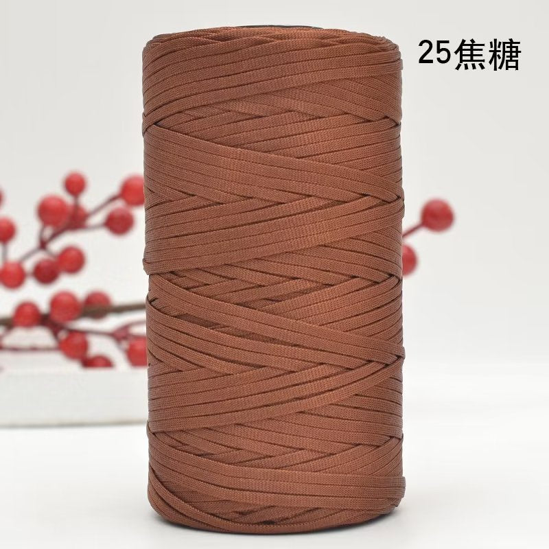 250g Flat Ribbon Yarn/ benang kait beg/ Icy Yarn/ Tape Yarn/ Tali Beg/ crochet yarn/ 丝光线/冰丝棉麻扁带线