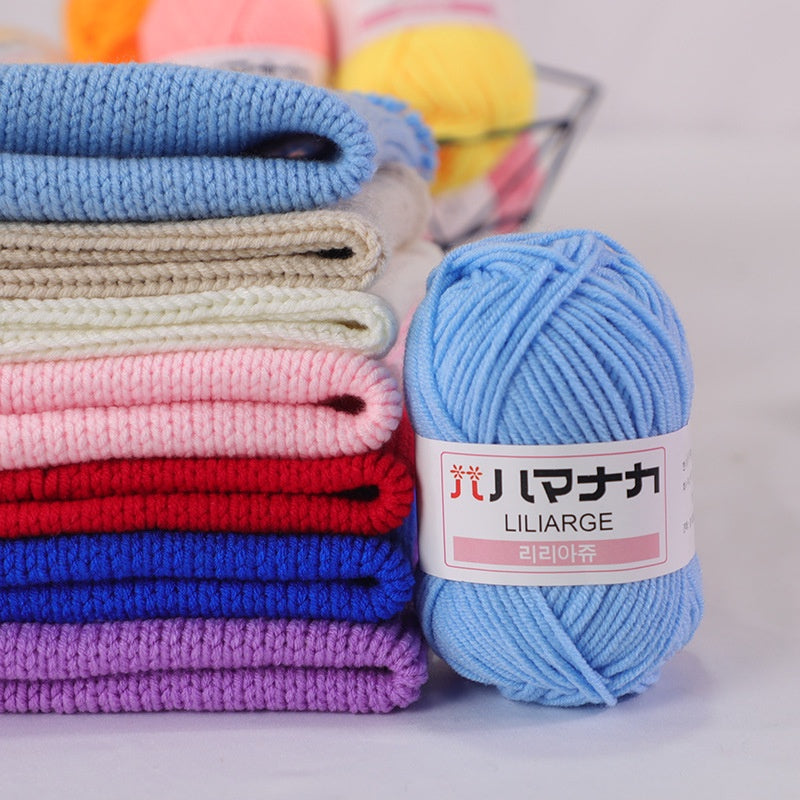Clearance - 25g Benang Kait/ 4ply Milk Cotton (Colour 1-49) Mini Yarn Hand Knitting/Crochet Cotton Yarn for Scarf/Sweater/Hat