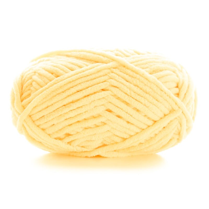 Polyester Crochet Yarn/ Benang Kait Lembut/ Soft Knitting Yarn/ Thin Chunky Yarn/ Ice Velvet Yarn/ 小萌仔冰条线