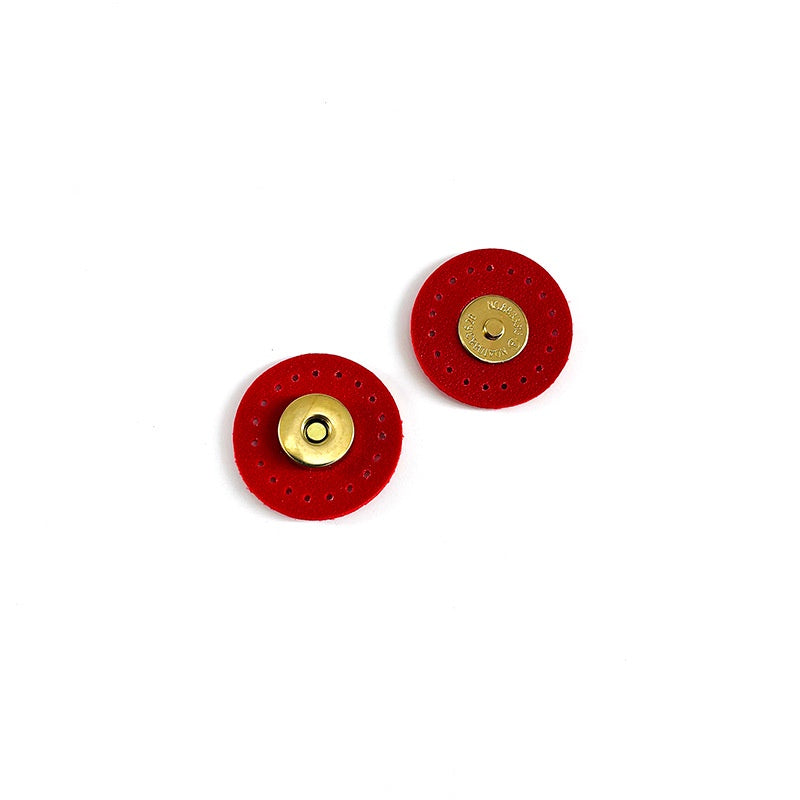 DIY Hand Sew/ sew on Magnetic Leather Snap Button Purse/Bag Accessories Multicolor round Leather Stitching Diameter 3cm