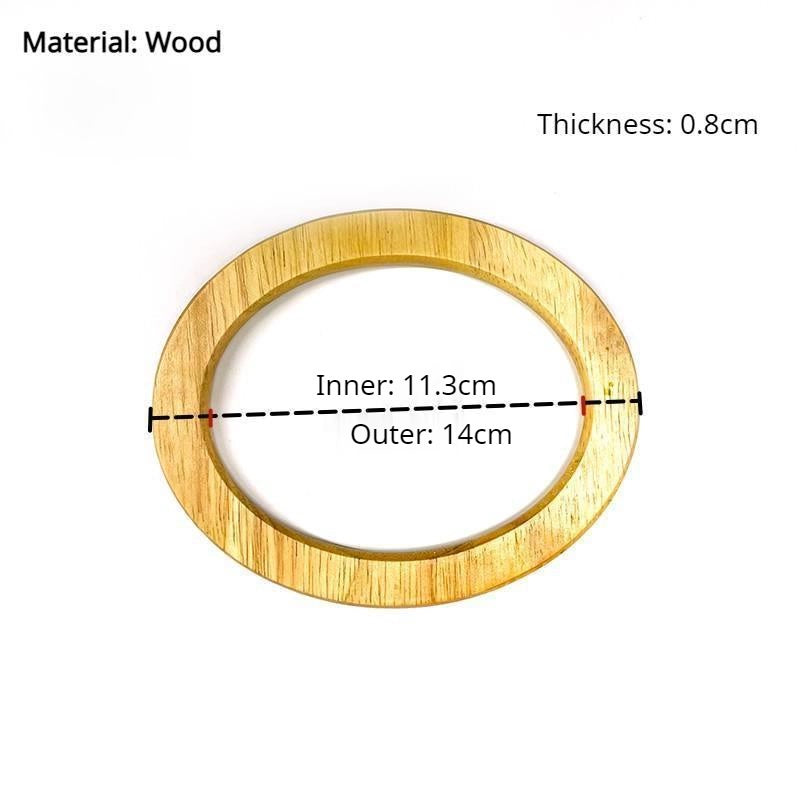 1 pair (2pcs) DIY bag accessories Wooden / Bamboo Bag Handle Wood Handle Pemegang Beg Kayu Bamboo Bag Handle