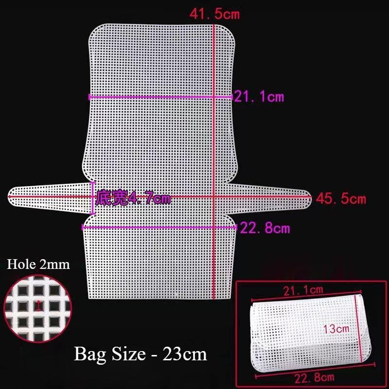 Plastic Grid/ Bag Mesh/ Plastic Coaster Mesh/ Canvas Mesh/ Benang Kait Beg/ Jaring Plastik/ Canvas Mesh Sheet / 包包网格片