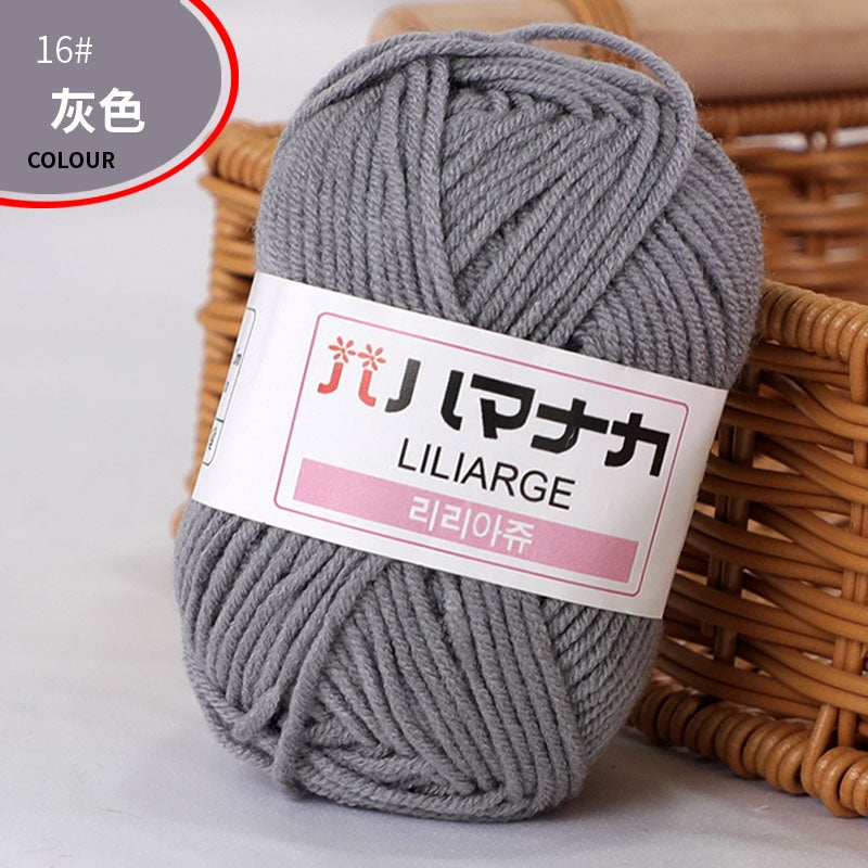 Clearance - 25g Benang Kait/ 4ply Milk Cotton (Colour 1-49) Mini Yarn Hand Knitting/Crochet Cotton Yarn for Scarf/Sweater/Hat