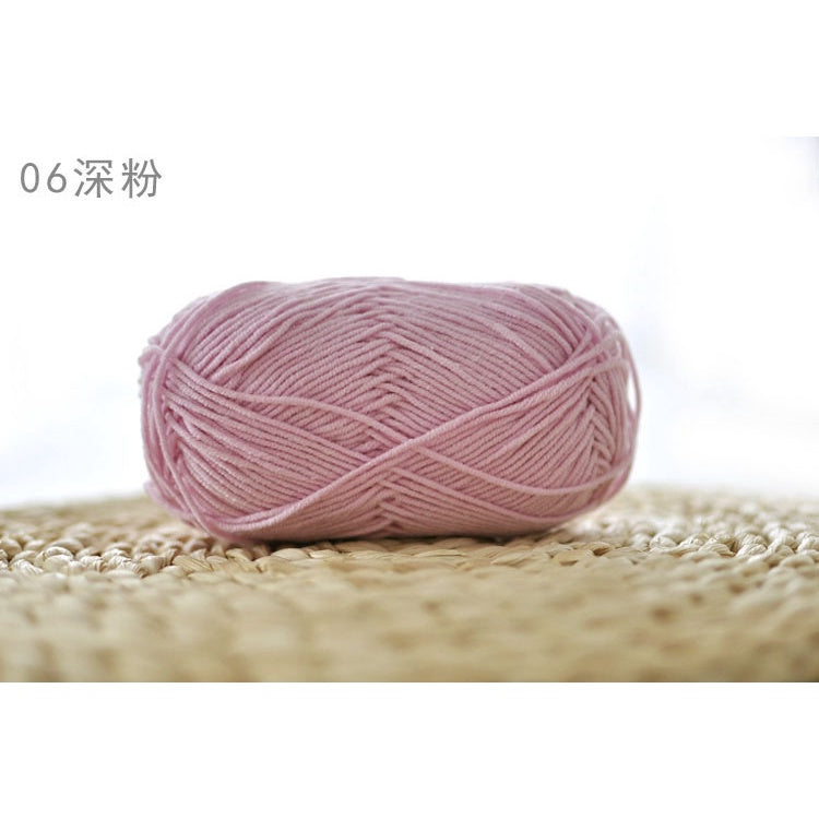 4ply Milk Cotton Yarn (01 - 35) / Meng Wawa Yarn/ Crochet Yarn/ Knitting Yarn/ Benang Kait Milk Cotton 雪妃尔萌娃娃4股牛奶线棉纱线