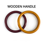 Round Wooden Handle for Handmade Handbag DIY Tote Purse Pemegang Beg Kayu O Handle