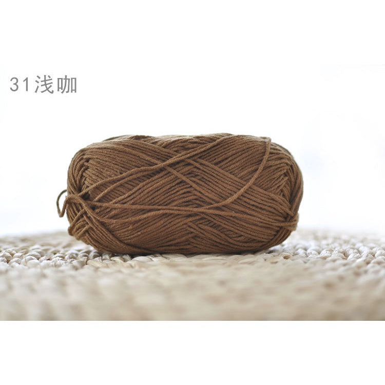 4ply Milk Cotton Yarn (01 - 35) / Meng Wawa Yarn/ Crochet Yarn/ Knitting Yarn/ Benang Kait Milk Cotton 雪妃尔萌娃娃4股牛奶线棉纱线