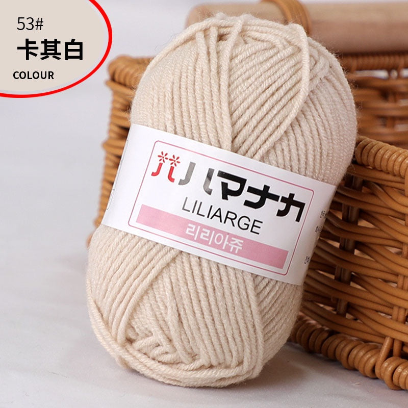 Clearance - 25g Benang Kait/ 4ply Milk Cotton (Colour 51-66) Mini Yarn Hand Knitting/Crochet Cotton Yarn for Scarf/Sweater/Hat
