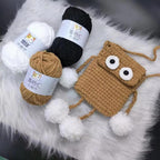 Polyester Crochet Yarn/ Benang Kait Lembut/ Soft Knitting Yarn/ Thin Chunky Yarn/ Ice Velvet Yarn/ 小萌仔冰条线