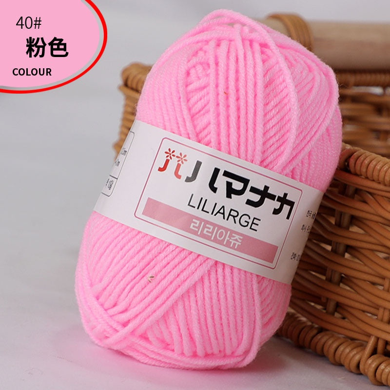 Clearance - 25g Benang Kait/ 4ply Milk Cotton (Colour 1-49) Mini Yarn Hand Knitting/Crochet Cotton Yarn for Scarf/Sweater/Hat