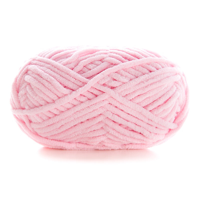 Polyester Crochet Yarn/ Benang Kait Lembut/ Soft Knitting Yarn/ Thin Chunky Yarn/ Ice Velvet Yarn/ 小萌仔冰条线