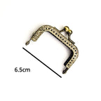 Square Shape Kiss Lock Bronze Colour Wallet Purse Frame DIY Crochet Purse Accessories Sewing Clasp Purse 口金钱包包包配件