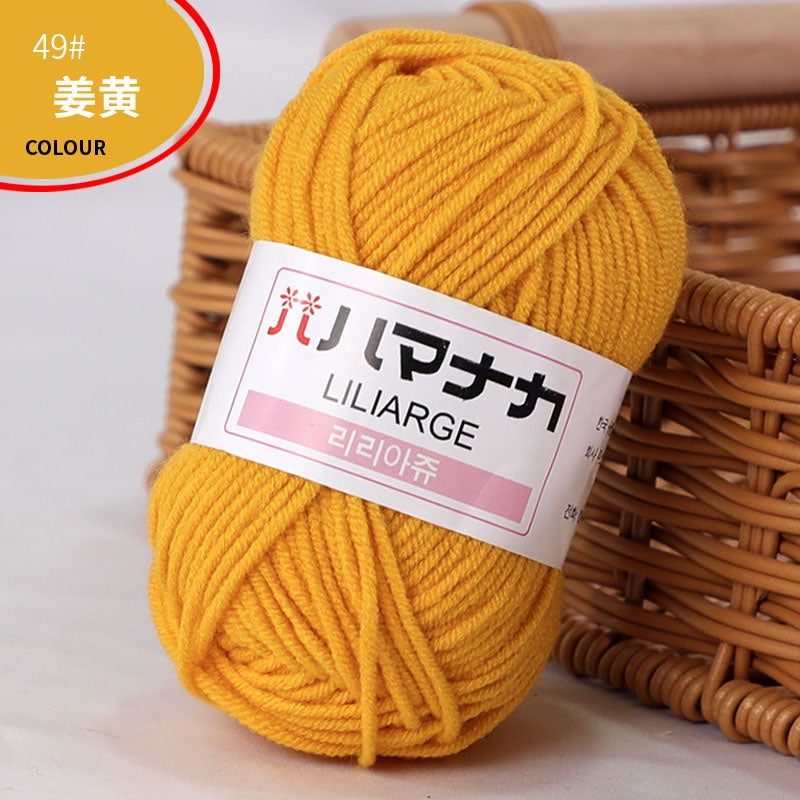 Clearance - 25g Benang Kait/ 4ply Milk Cotton (Colour 51-66) Mini Yarn Hand Knitting/Crochet Cotton Yarn for Scarf/Sweater/Hat
