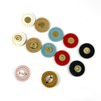 DIY Hand Sew/ sew on Magnetic Leather Snap Button Purse/Bag Accessories Multicolor round Leather Stitching Diameter 3cm