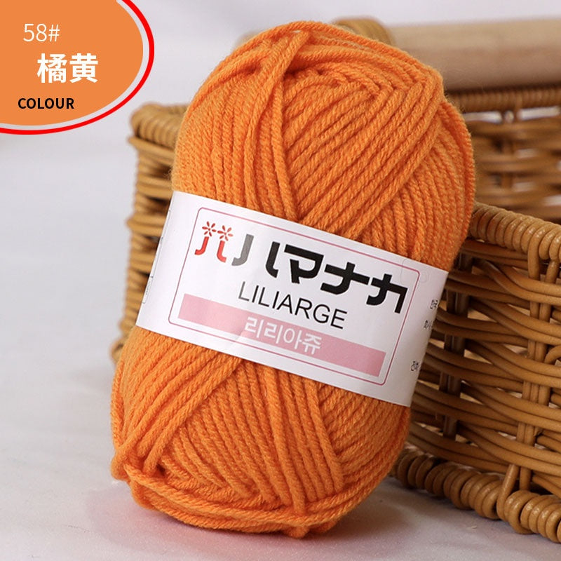 Clearance - 25g Benang Kait/ 4ply Milk Cotton (Colour 51-66) Mini Yarn Hand Knitting/Crochet Cotton Yarn for Scarf/Sweater/Hat