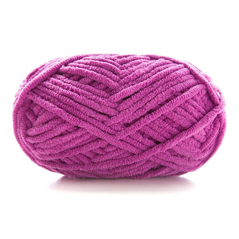 Polyester Crochet Yarn/ Benang Kait Lembut/ Soft Knitting Yarn/ Thin Chunky Yarn/ Ice Velvet Yarn/ 小萌仔冰条线
