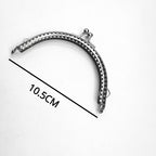 Silver Colour Kiss Lock/Glossy Semi Circle Purse Frame/DIY Crochet Purse Accessories/ Sewing Clasp Purse 口金钱包包包配件