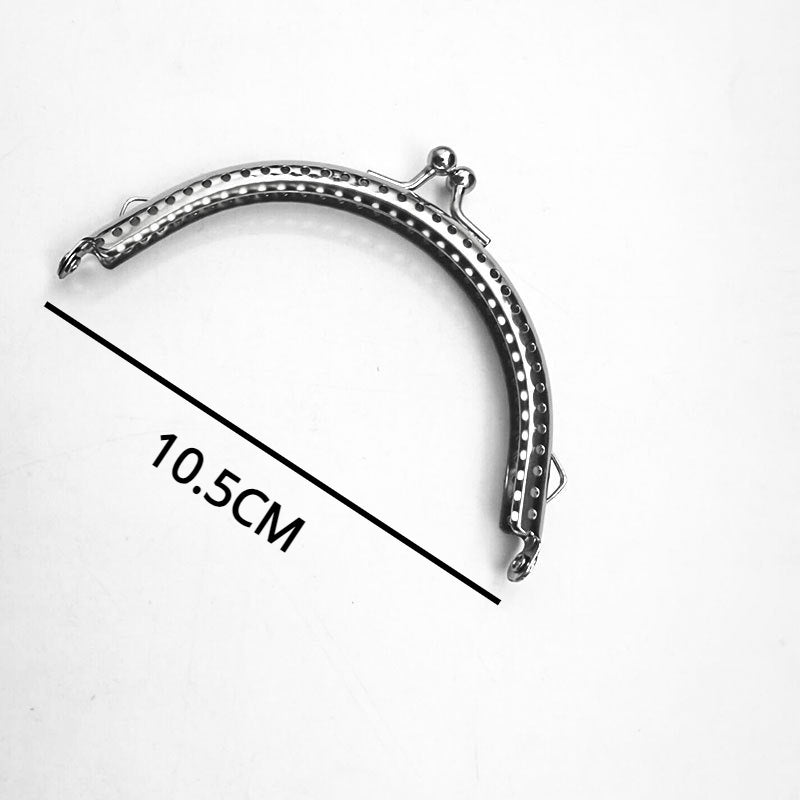 Silver Colour Kiss Lock/Glossy Semi Circle Purse Frame/DIY Crochet Purse Accessories/ Sewing Clasp Purse 口金钱包包包配件
