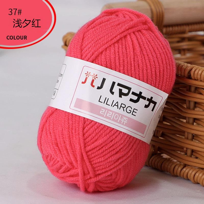 Clearance - 25g Benang Kait/ 4ply Milk Cotton (Colour 1-49) Mini Yarn Hand Knitting/Crochet Cotton Yarn for Scarf/Sweater/Hat