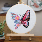 Embroidery Kit- Needlework- Whale & Butterfly Series- Beginner Embroidery Set- Sulaman Tangan- Set Sulam- Cross Stitch