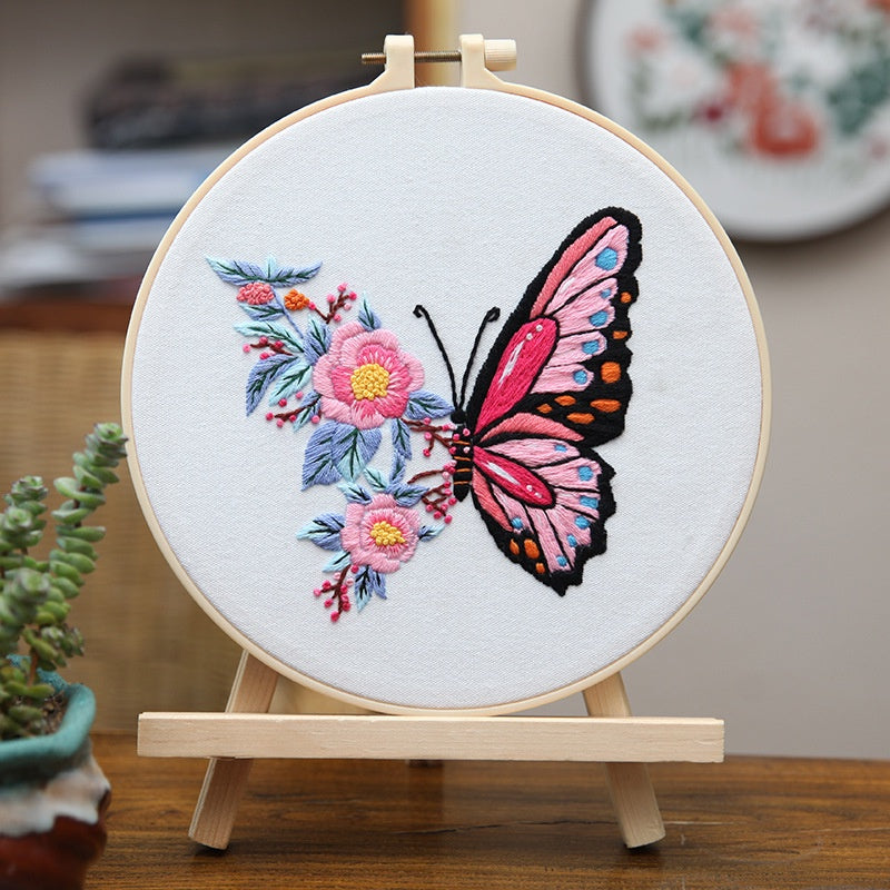 Embroidery Kit- Needlework- Whale & Butterfly Series- Beginner Embroidery Set- Sulaman Tangan- Set Sulam- Cross Stitch