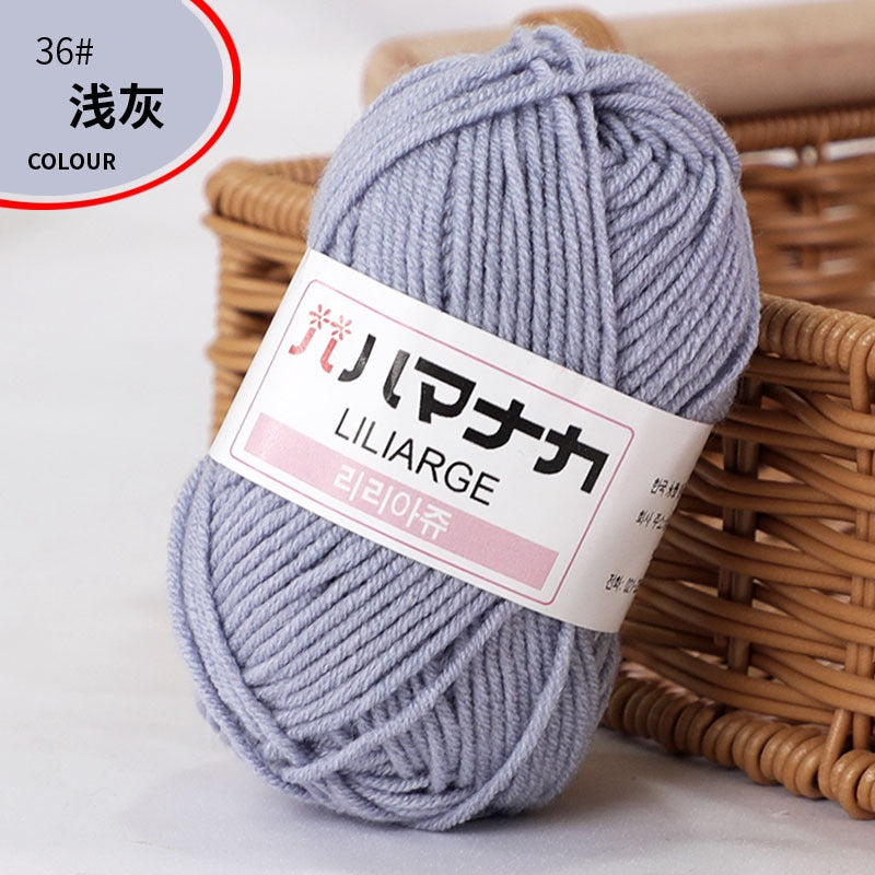 Clearance - 25g Benang Kait/ 4ply Milk Cotton (Colour 1-49) Mini Yarn Hand Knitting/Crochet Cotton Yarn for Scarf/Sweater/Hat