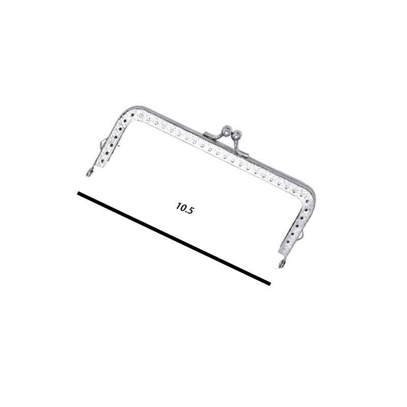 Square Shape Kiss Lock Silver Colour Wallet Purse Frame DIY Crochet Purse Accessories Sewing Clasp Purse 口金钱包包包配件