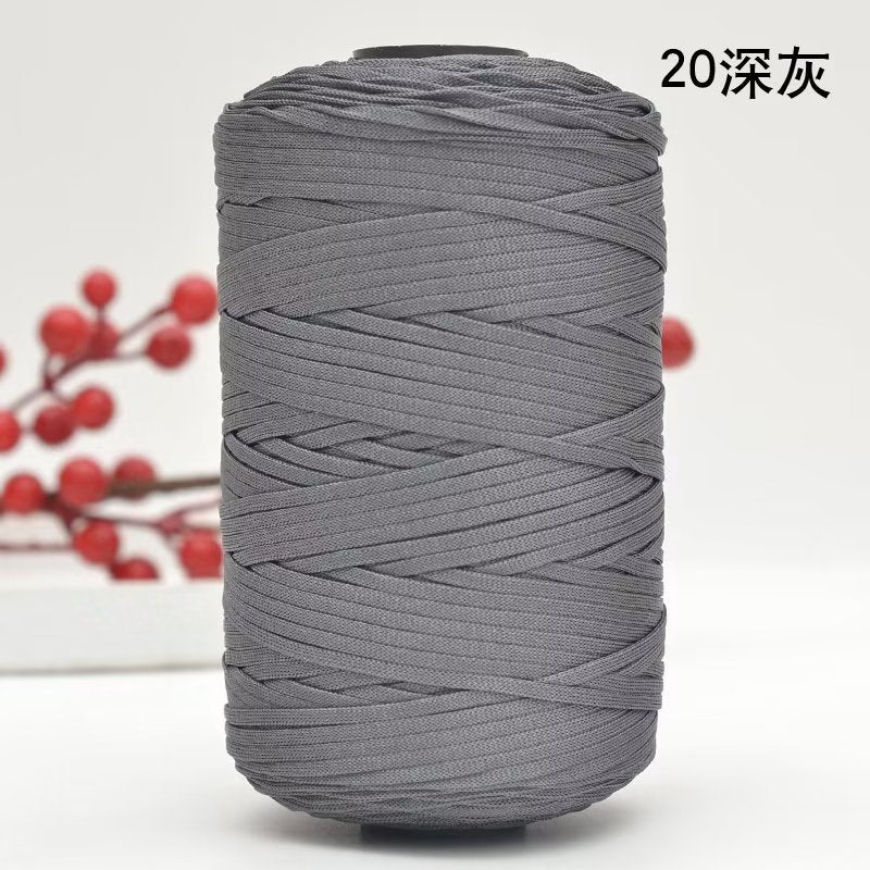 250g Flat Ribbon Yarn/ benang kait beg/ Icy Yarn/ Tape Yarn/ Tali Beg/ crochet yarn/ 丝光线/冰丝棉麻扁带线