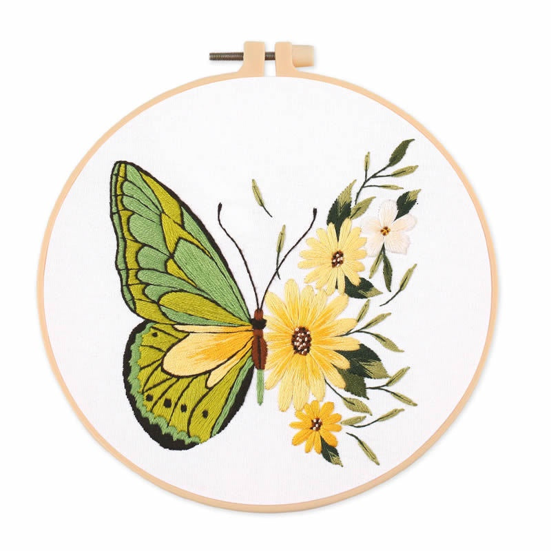 Embroidery Kit- Needlework- Whale & Butterfly Series- Beginner Embroidery Set- Sulaman Tangan- Set Sulam- Cross Stitch