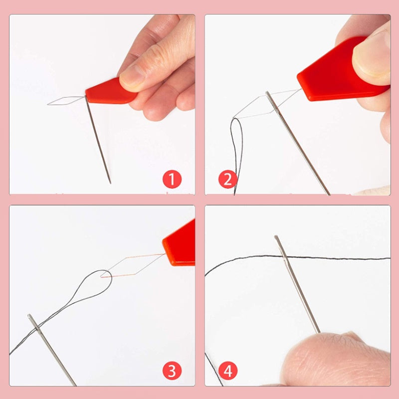 Plastic Needle Threader Color Plastic Needle Threader/ Pemasang Jarum / Alat masukkan Benang / Needle inserter