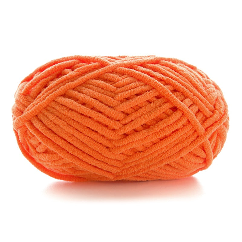 Polyester Crochet Yarn/ Benang Kait Lembut/ Soft Knitting Yarn/ Thin Chunky Yarn/ Ice Velvet Yarn/ 小萌仔冰条线