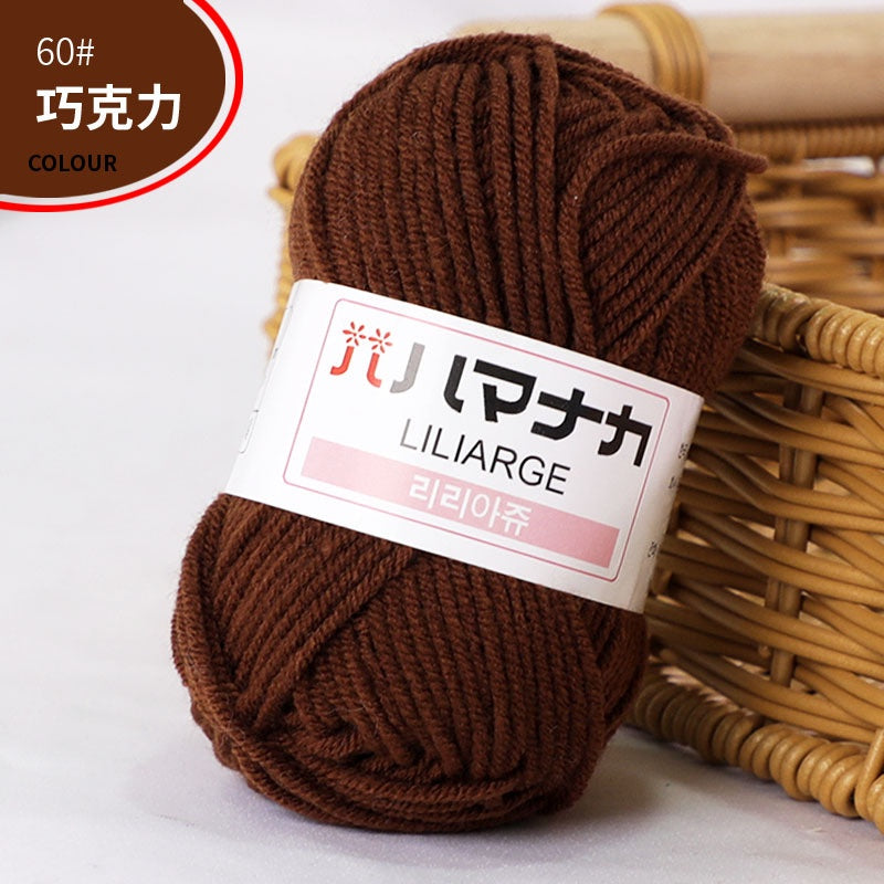 Clearance - 25g Benang Kait/ 4ply Milk Cotton (Colour 51-66) Mini Yarn Hand Knitting/Crochet Cotton Yarn for Scarf/Sweater/Hat