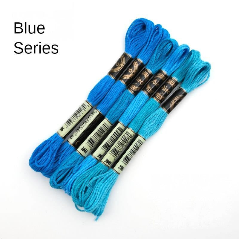 Airo 6pcs Embroidery Thread Mixed Color Pack Cross Stitch Thread Handmade DIY Embroidery Floss Benang Sulam  6色/混色刺绣线