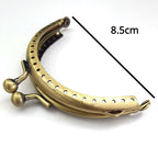 Bronze Colour Kiss Lock Semi circle Purse Frame DIY Purse Accessories Sewing Clasp Purse Crochet purse accessories 口金钱包包