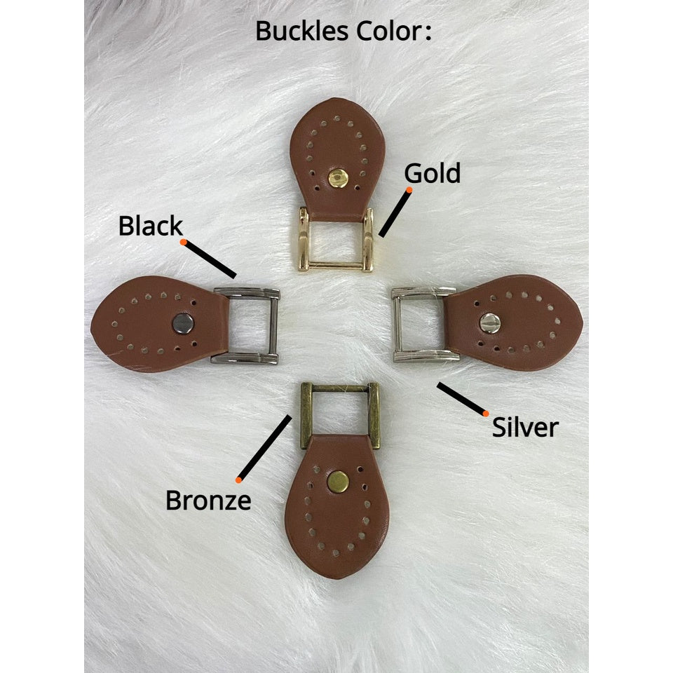 2 pcs Ring /Bag Accessories/ Rectangle Ring with Sew on Leather Pad/ Leather Bag Ring/ Bag Buckles/ Handmade Accessories