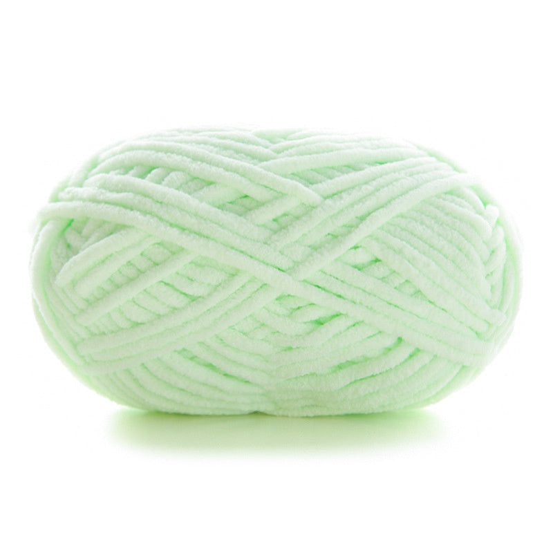 Polyester Crochet Yarn/ Benang Kait Lembut/ Soft Knitting Yarn/ Thin Chunky Yarn/ Ice Velvet Yarn/ 小萌仔冰条线